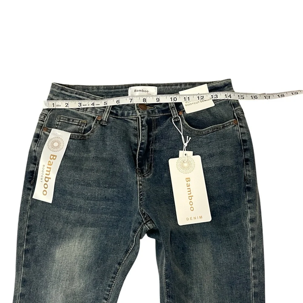 Bamboo Women's Bootcut Cotton Blue Jeans Size: 11 - Picture 5 of 5